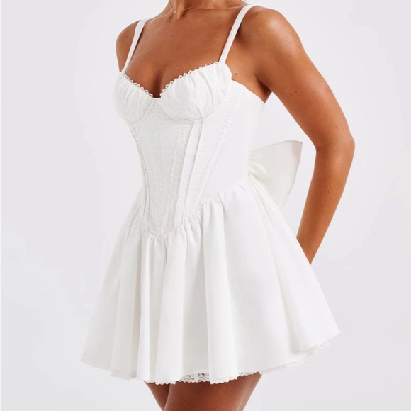 babyboo white dresses Silver Glitter Lyrical Dress main image 0